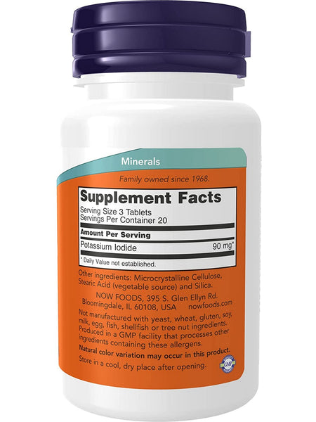 NOW Foods, Potassium Iodide, 60 tablets
