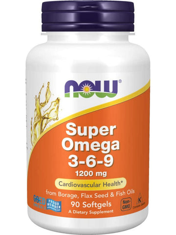 NOW Foods, Super Omega 3-6-9 1200 mg, 90 softgels