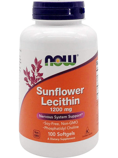 NOW Foods, Sunflower Lecithin 1200 mg, 100 softgels
