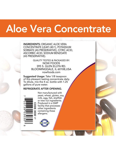 NOW Foods, Aloe Vera Concentrate, 4 fl oz