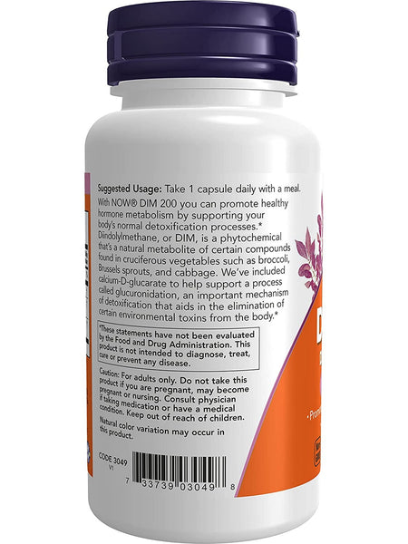 NOW Foods, DIM 200 Diindolylmethane, 90 veg capsules