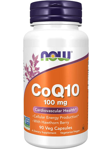 NOW Foods, CoQ10 100 mg with Hawthorn Berry, 90 veg capsules