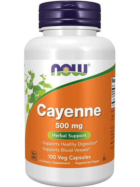 NOW Foods, Cayenne 500 mg, 100 veg capsules
