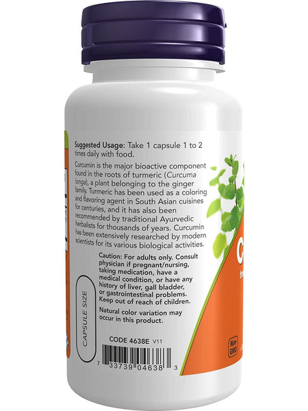 NOW Foods, Turmeric Curcumin, 60 veg capsules