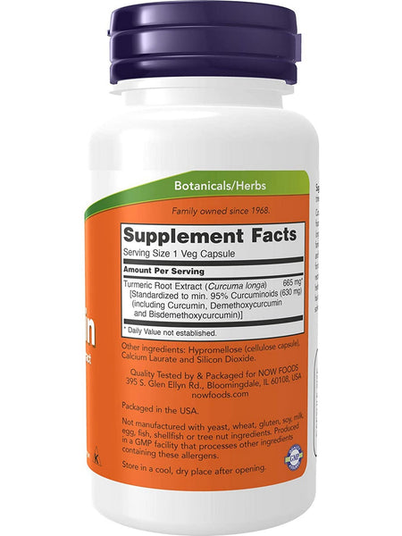 NOW Foods, Turmeric Curcumin, 60 veg capsules