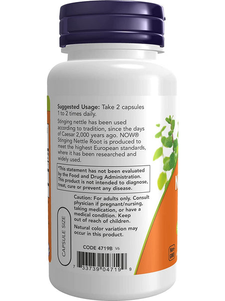 NOW Foods, Stinging Nettle Root Extract 250 mg, 90 veg capsules