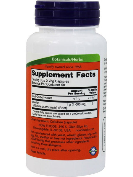NOW Foods, Valerian Root 500 mg, 100 veg capsules