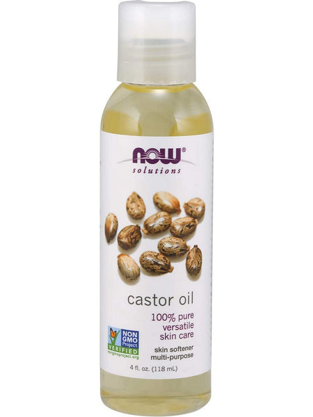 NOW Foods, Castor Oil, 100% Pure Versatile Skin Care, 4 fl oz