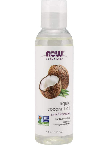 NOW Foods, Liquid Coconut Oil, Pure Fractionated, 4 fl oz