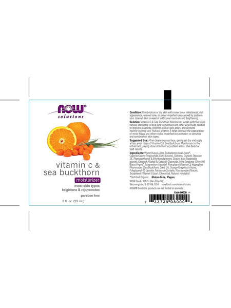 NOW Foods, Vitamin C & Sea Buckthorn Moisturizer, 2 fl oz