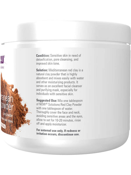 NOW Foods, Mediterranean Red Clay Powder, 14 oz