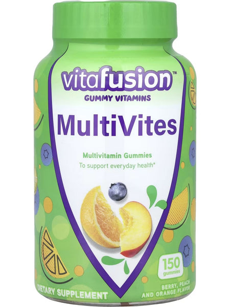 vitafusion, MultiVites, Multivitamin Gummies, Berry, Peach and Orange, 150 Gummies