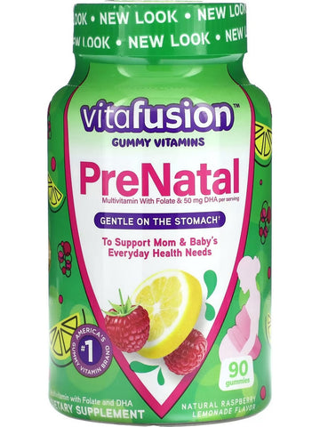 vitafusion, PreNatal, Natural Raspberry Lemonade, 50 mg, 90 Gummies