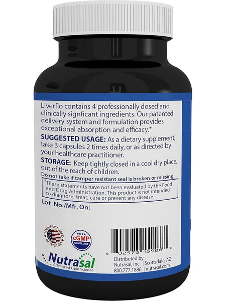 Nutrasal, Liverflo, 4 in 1 Support, 90 Vegetarian Capsules