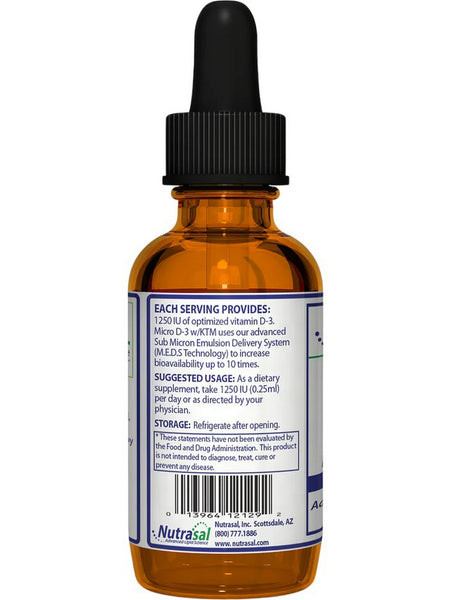 Nutrasal, Micro D3, Vitamin D3 with KTM, 2 fl oz