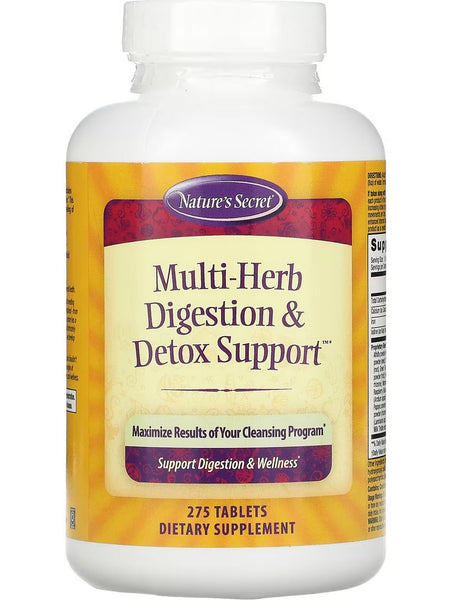 Nature's Secret, Multi-Herb Digestion and Detox Support, 275 Tablets