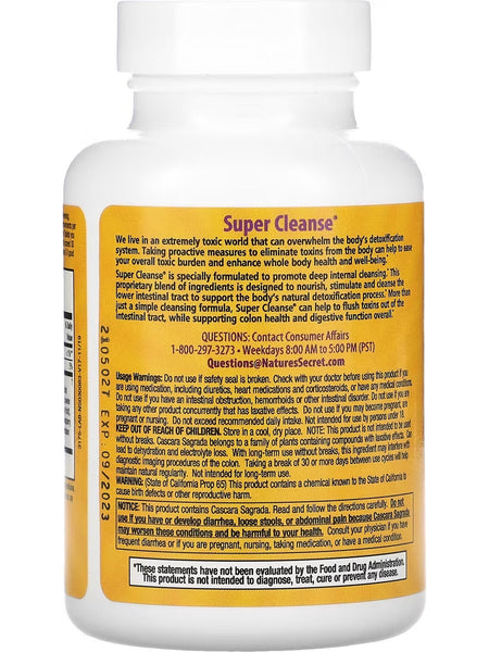 Nature's Secret, Super Cleanse, 100 Tablets