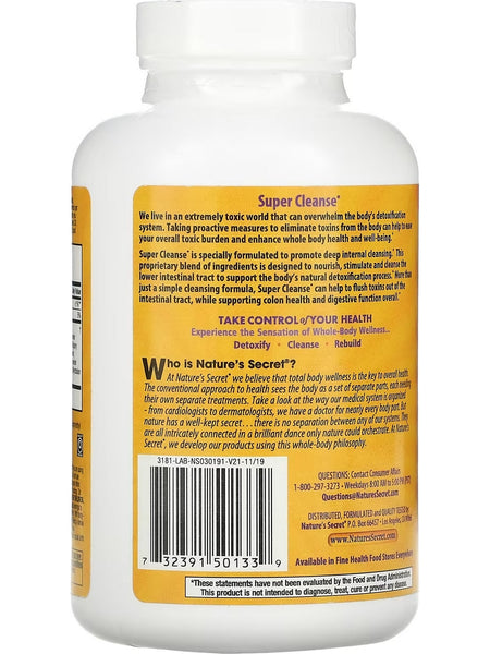 Nature's Secret, Super Cleanse, 200 Tablets