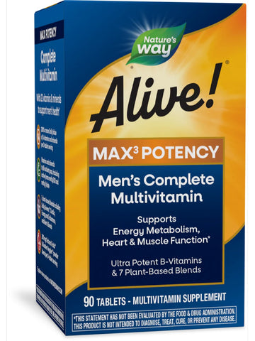 Nature's Way, Alive!® MAX3 Potency Men's Multivitamin, 90 tablets