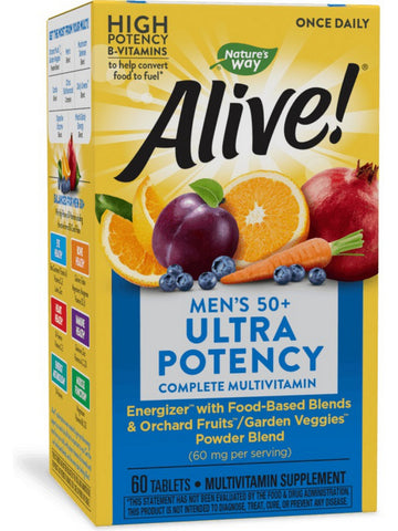 Natures Way, Alive!® Once Daily Mens 50+ Ultra Multivitamin, 60 tablets