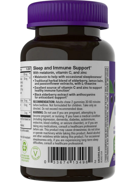 Nature's Way, Sambucus Sleep and Immune Elderberry Gummy, 50 Gummies