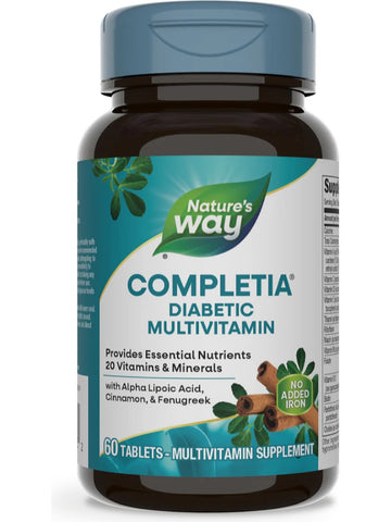 Nature's Way, Completia® Diabetic Multi-Vitamin (Iron Free), 60 tablets