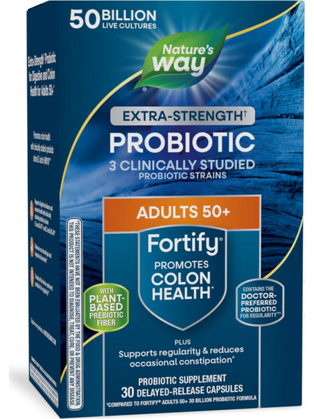 Nature's Way, Fortify® Age 50+ Probiotic 50 Billion, 30 delayed-release capsules