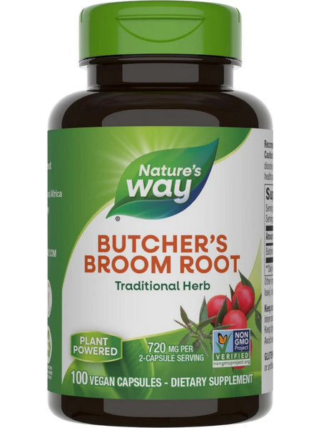 Nature's Way, Butcher's Broom, 100 vegan capsules