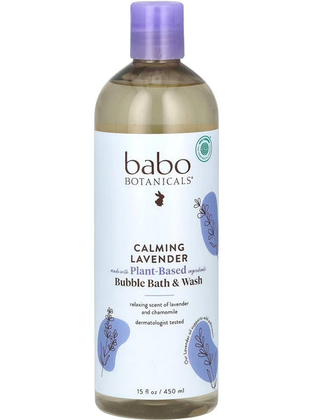 Babo Botanicals, Calming 3in1: Bubble Bath, Shampoo & Wash Lavender Meadowsweet, 15 fl oz