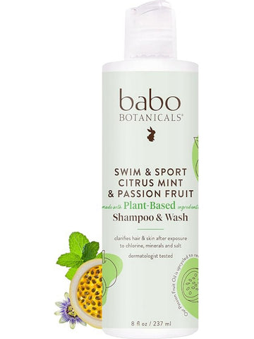 Babo Botanicals, Swim & Sport Shampoo & Wash, Citrus Mint, 8 fl oz