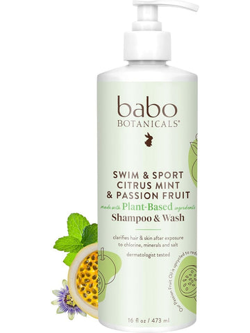 Babo Botanicals, Swim & Sport Shampoo & Wash, Citrus Mint, 16 fl oz