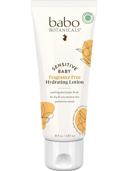 Babo Botanicals, Sensitive Baby, Fragrance Free Daily Hydra Lotion, 8 fl oz