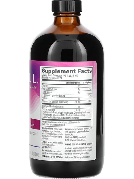 NeoCell, Collagen + C, Pomegranate Liquid, 16 fl oz