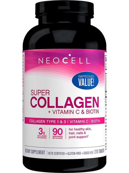 NeoCell, Super Collagen + Vitamin C and Biotin, 270 Tablets