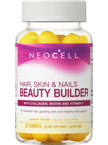 NeoCell, Hair, Skin, & Nails Beauty Builder Gummies, Lemon Flavor, 60 Gummies