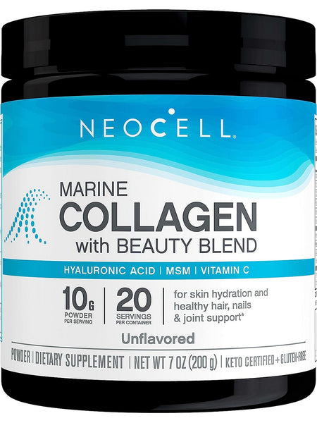 NeoCell, Marine Collagen with Beauty Blend, Unflavored, 7 oz