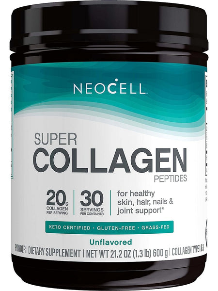 NeoCell, Super Collagen Peptides Powder, Unflavored, 21.2 oz