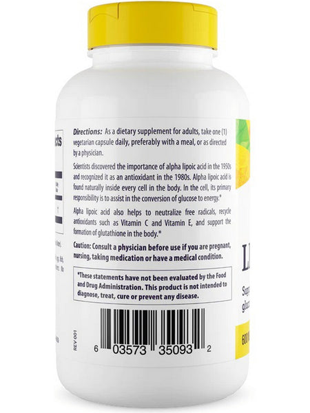 Healthy Origins, Alpha Lipoic Acid, 600 mg, 150 Veggie Caps