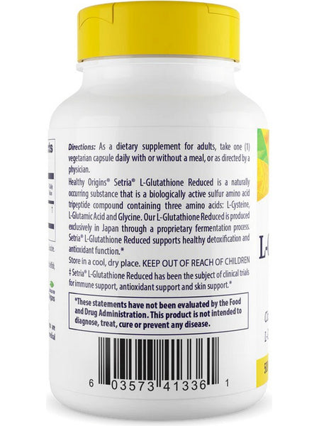 Healthy Origins, L-Glutathione Reduced, 500 mg, 60 Veggie Caps
