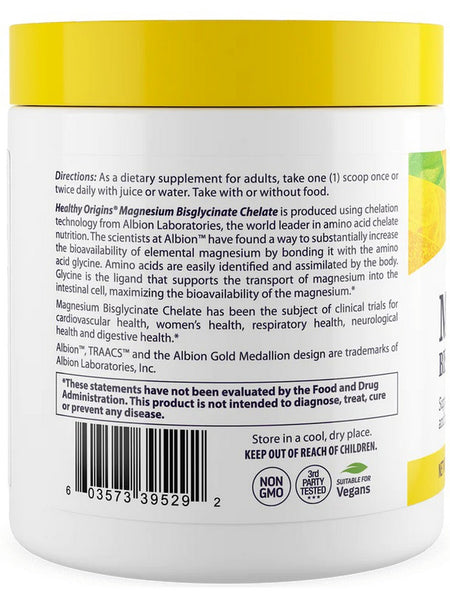 Healthy Origins, Fully-Reacted Magnesium Bisglycinate Chelate, 8 oz