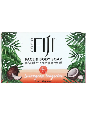 Organic Fiji, Face and Body Soap, Lemongrass Tangerine, 7 oz