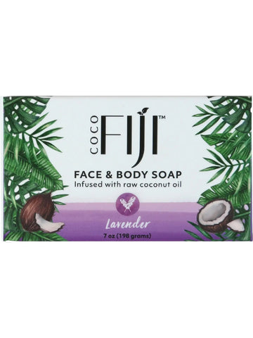 Organic Fiji, Face and Body Soap, Lavender, 7 oz