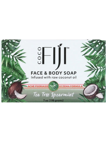 Organic Fiji, Face and Body Soap, Tea Tree Spearmint, 7 oz