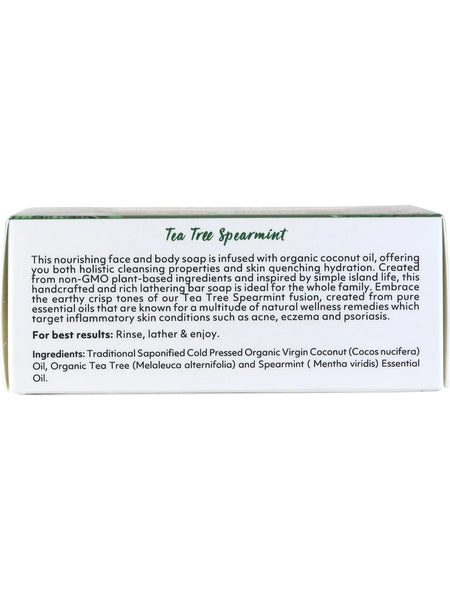 Organic Fiji, Face and Body Soap, Tea Tree Spearmint, 7 oz