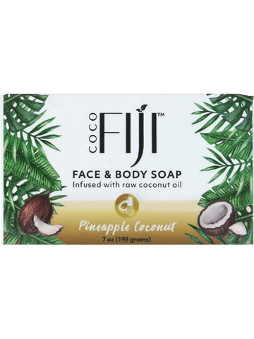 Organic Fiji, Face and Body Soap, Pineapple Coconut, 7 oz