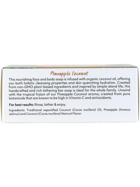 Organic Fiji, Face and Body Soap, Pineapple Coconut, 7 oz