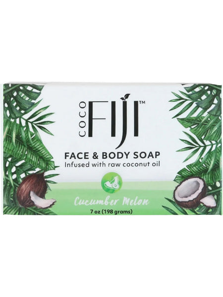 Organic Fiji, Face and Body Soap, Cucumber Melon, 7 oz