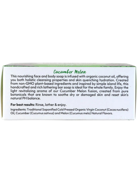 Organic Fiji, Face and Body Soap, Cucumber Melon, 7 oz