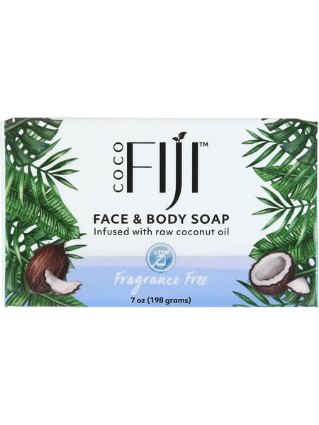 Organic Fiji, Face and Body Soap, Fragrance Free, 7 oz