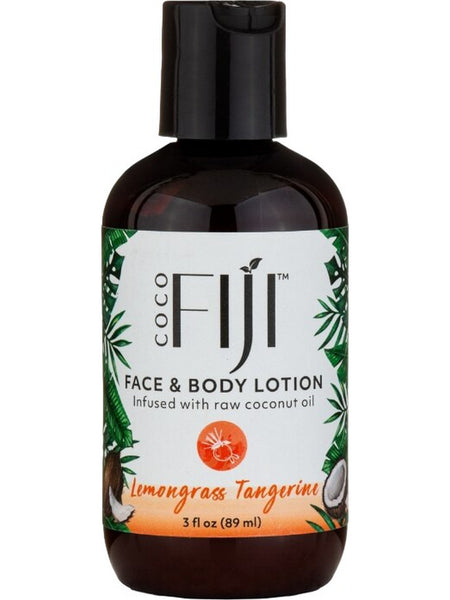 Organic Fiji, Face and Body Lotion, Lemongrass Tangerine, 3 fl oz